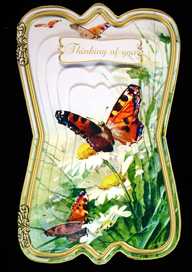 Beautiful Painted Flowers & Butterflies Shaped Card Mini Kit by Peggy Stogdill