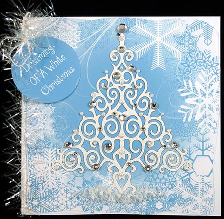 Snowflake Silhouette Quick Topper - Blue by Peggy Stogdill
