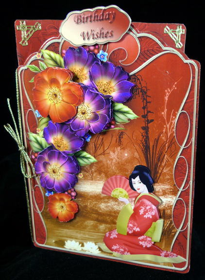 Japanese Geisha Shaped Card Mini Kit by Peggy Stogdill
