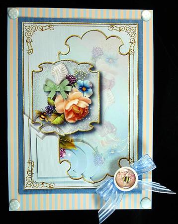 Blue & Peach by Peggy Stogdill