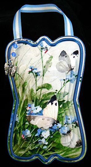 Beautiful Painted Flowers & Butterflies Shaped Card Mini Kit by Peggy Stogdill