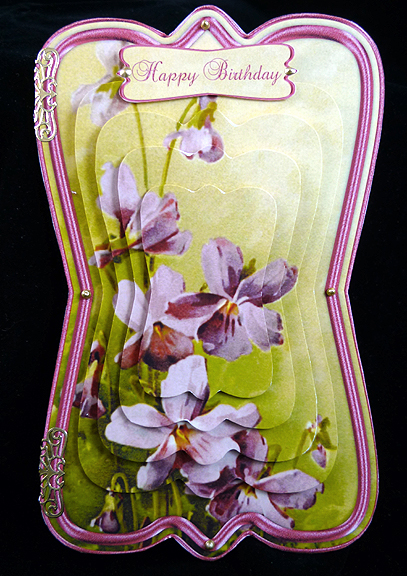 Beautiful Painted Flowers Shaped Card Mini Kit by Peggy Stogdill