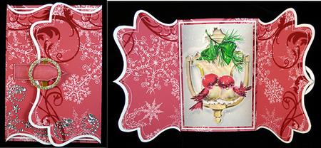 Lovebirds Red Buckle Bracket Mini Card Kit by Peggy Stogdill
