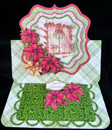 Christmas Window Bracket Topper Decoupage & Insert by Peggy Stogdill