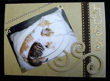 Kitten Stacker Card - with Matching Tags by Peggy Stogdill