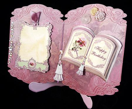 Blossom Rose Book Plate Card & Stand Mini Kit by Peggy Stogdill