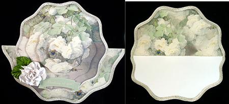 Vintage Painted Flowers Shaped Over the Edge Mini Kit by Peggy Stogdill
