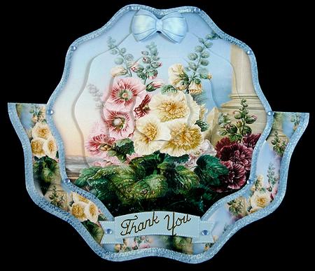 Vintage Painted Flowers Shaped Over the Edge Mini Kit by Peggy Stogdill