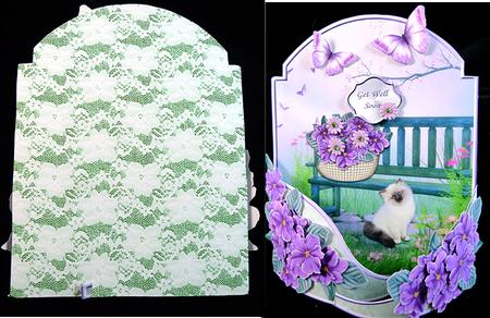 Gradient Lace Christmas Backing Paper #4 by Peggy Stogdill