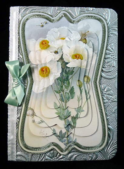 Beautiful Painted Flowers Shaped Card Mini Kit by Peggy Stogdill