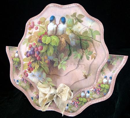 Vintage Painted Birds Shaped Over the Edge Mini Kit by Peggy Stogdill