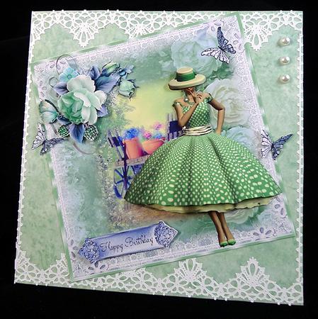Gorgeous Vintage Style Topper with Insert by Peggy Stogdill