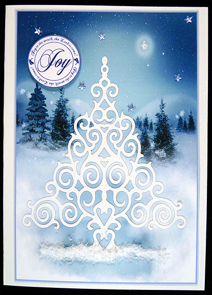 Fantasy Winter Background - Blue by Peggy Stogdill