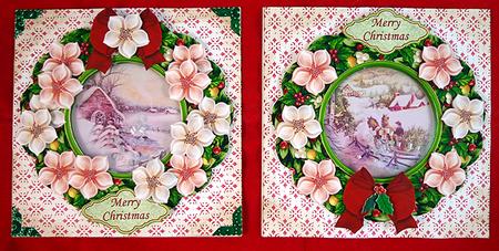 Easy Cut Quick Christmas Wreath Vintage Toppers by Peggy Stogdill