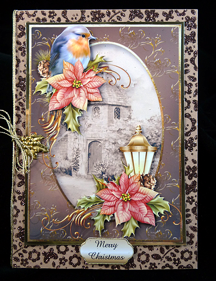 Christmas Robin at the Sepia Dovecote by Peggy Stogdill