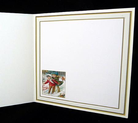 Vintage 'having Fun at Christmas' 5'' Square Insert 1 by Peggy Stogdill