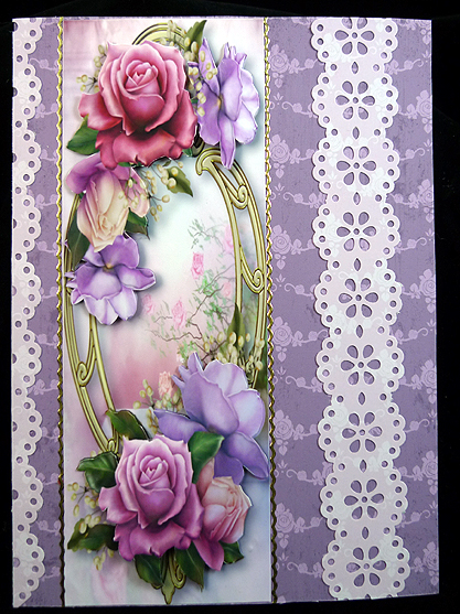 Large Dl Belle Roses & Golden Frame by Peggy Stogdill