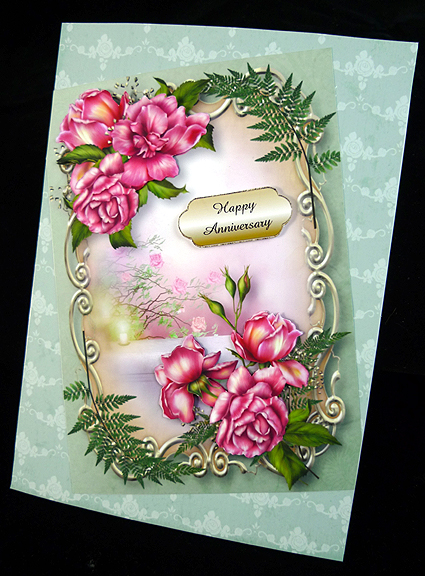 Rose Swag 12 A4 Backing Papers - Subtle Shades by Peggy Stogdill