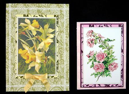 Two Lovely Flower Toppers  by Peggy Stogdill