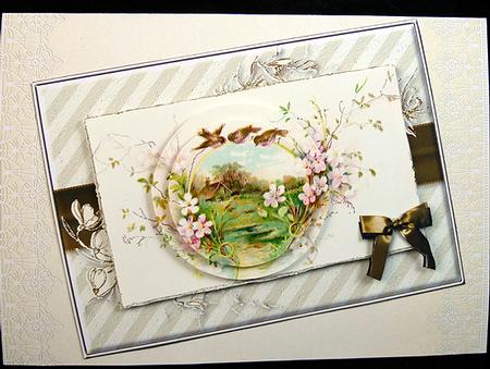 Birds and Flowers Countryside Quick Card by Peggy Stogdill