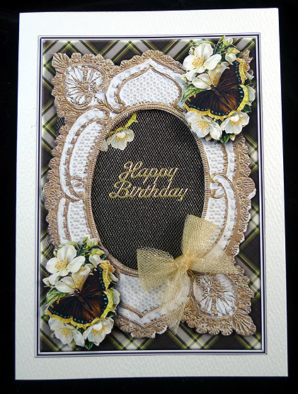 Vintage Butterflies Aperture Card by Peggy Stogdill