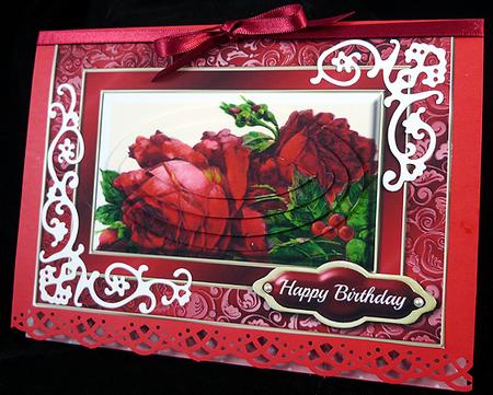 Red Rose Quick Card by Peggy Stogdill