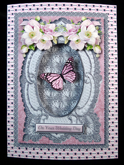 Pink Flowers Aperture Card by Peggy Stogdill