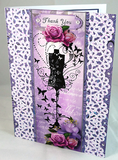 Large Dl Belle Roses Silhouette Mannequin by Peggy Stogdill