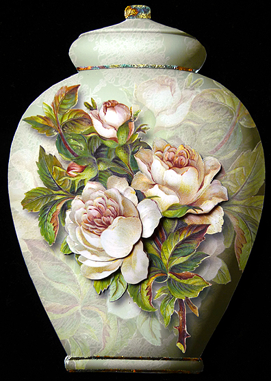 Pretty Pots Card Mini Kit - Vintage Roses by Peggy Stogdill