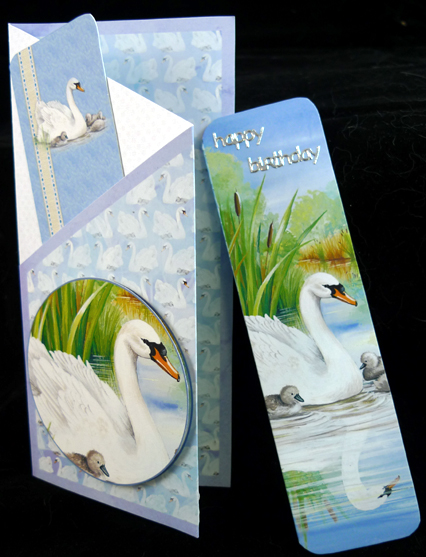 Three Fold Water's Edge "meet the Family" Swans by Peggy Stogdill