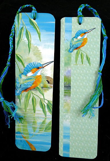 Water's Edge "looking On" Kingfisher Bookmark Sheet by Peggy Stogdill