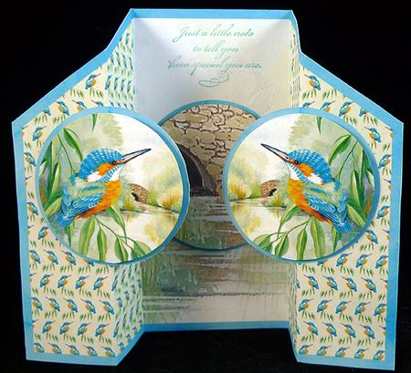 Four Fold Water's Edge "looking On" Kingfisher by Peggy Stogdill