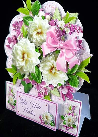 Roses & Posies Stand Alone Easel Kit - Peppermint Pink by Peggy Stogdill