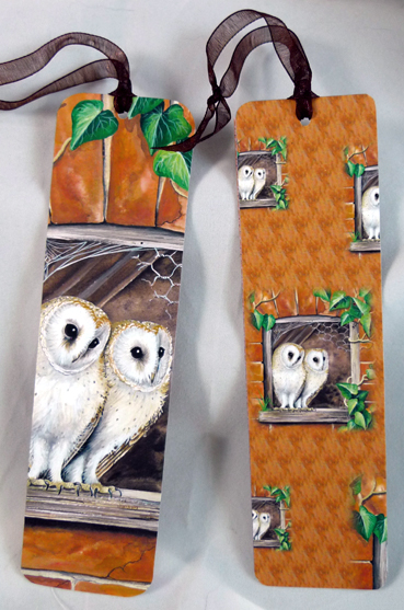 Bookmark Meadow's Edge "barn Owls" Craft Sheet by Peggy Stogdill