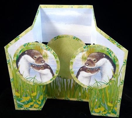 Four Fold Water's Edge Otter Moments by Peggy Stogdill