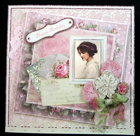 Card Topper with Insert Lovely by Peggy Stogdill