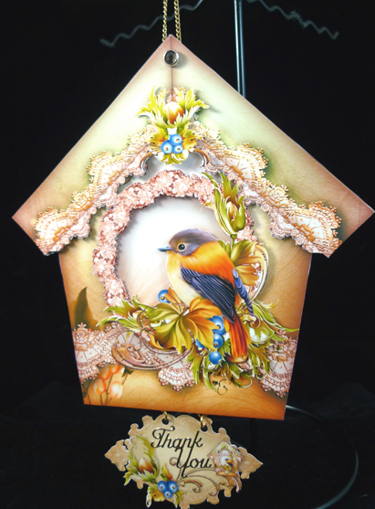 Beautiful Soft Yellow Vintage Bird House by Peggy Stogdill