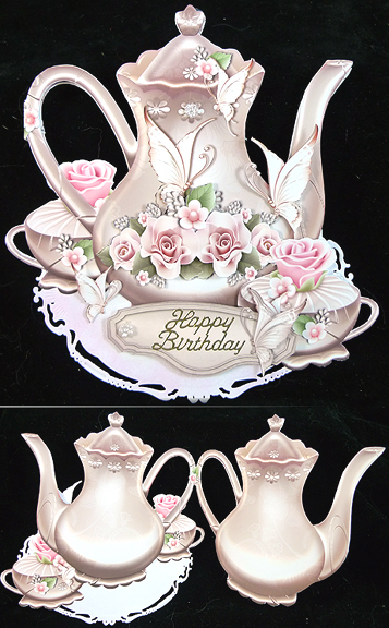 Cream Wedding Invitation Teapot by Peggy Stogdill