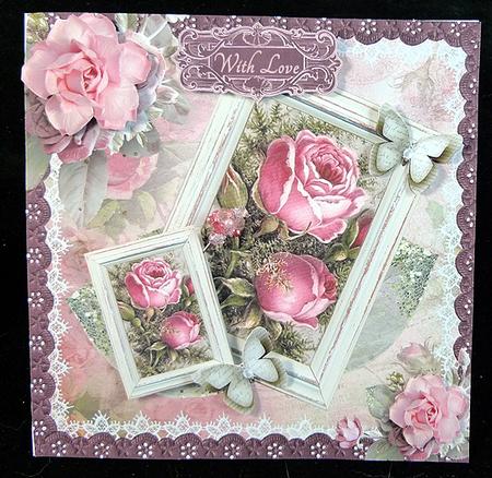 Card Topper with Insert Rose by Peggy Stogdill