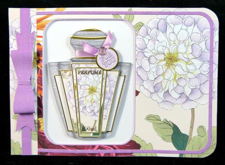 White Floral Perfume 7x5inch Aperture Card Mini Kit by Peggy Stogdill