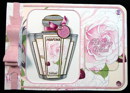 Pink Rose Perfume 7x5inch Aperture Card Mini Kit by Peggy Stogdill