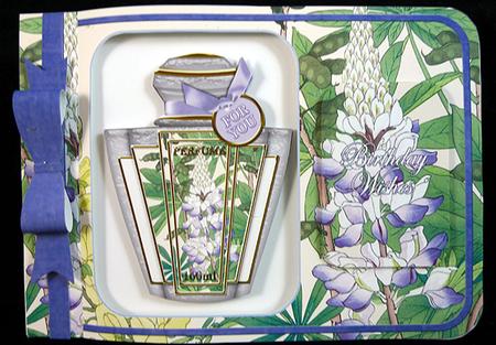 Blue Lupin Matching Floral Perfume Mixed Sentiment Cards by Peggy Stogdill