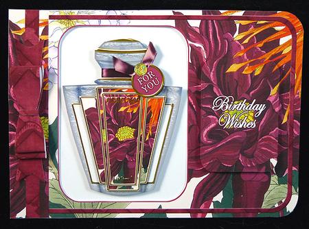 Plum Dahlia Matching Floral Perfume Mixed Sentiment Cards by Peggy Stogdill