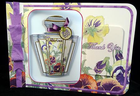 Pansies Matching Floral Perfume Mixed Sentiment Cards by Peggy Stogdill