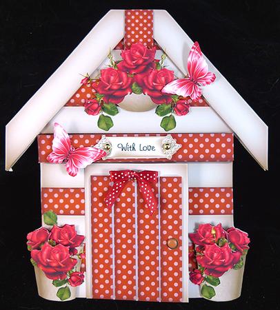 Polka Dots and Roses Potting Shed Card Kit by Peggy Stogdill