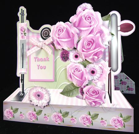 Sewing Machine in Pink Gingham Mini Kit by Peggy Stogdill