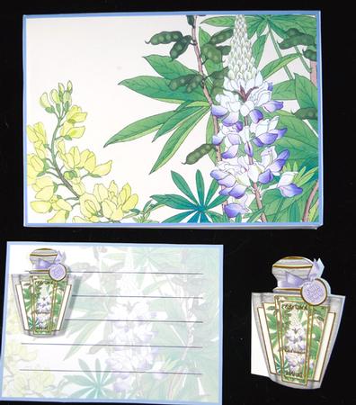 Blue Lupin Floral Perfume Presentation Box by Peggy Stogdill