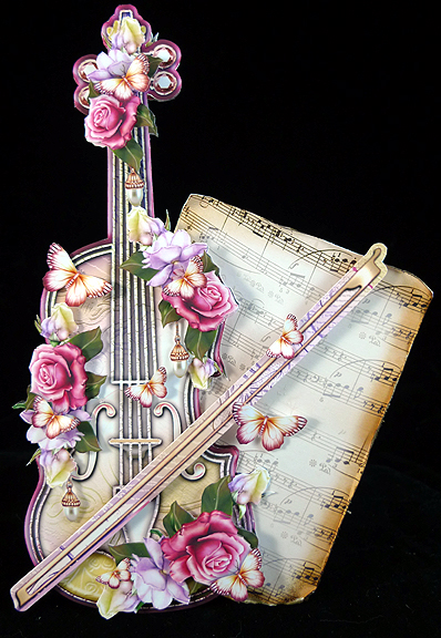 Vintage Soft Yellow Violin by Peggy Stogdill