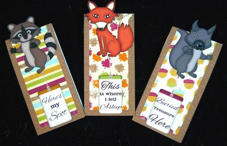 Cute Woodland Creatures Magnetic Bookmarks by Peggy Stogdill
