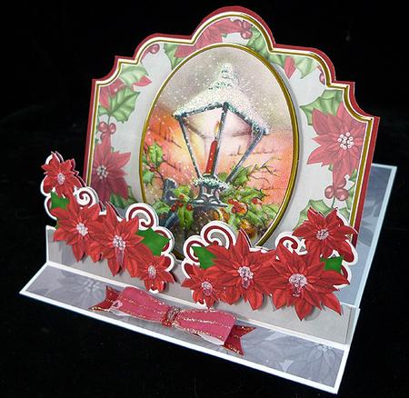 Christmas Silver Lantern 3D Easel Card Mini Kit by Peggy Stogdill